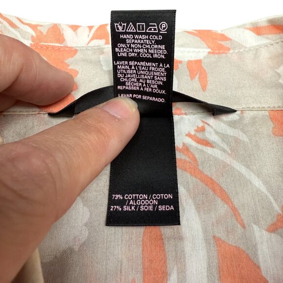 Women's VICTORIA'S SECRET Long Sleeve Silk-blend Button-down Shirt- Size‎ M - Picture 7 of 10